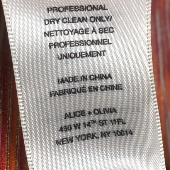 Alice + Olivia Pacey Orange Lantern Shimmer Dress Size 4 (I) - Picture 8 of 9